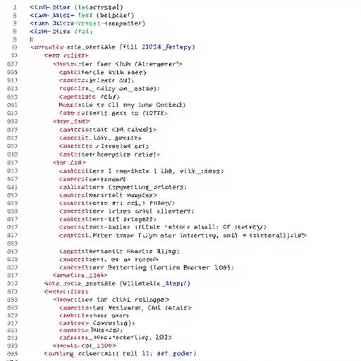A code snippet showing the use of semantic HTML tags such as <header>, <nav>, <article>, and <footer> to structure a web page.