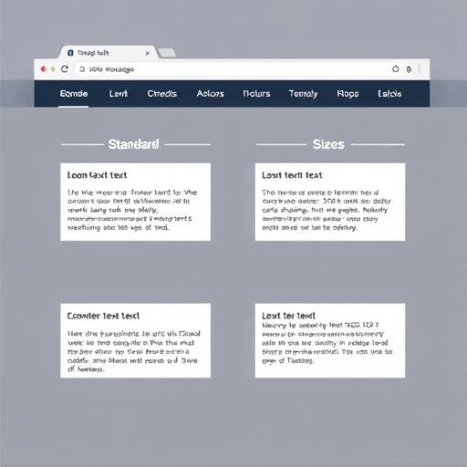A screenshot showing the same webpage with standard text size and zoomed-in text size, demonstrating the website's ability to handle text resizing without breaking layout.