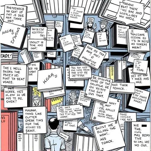 Anya Sharma's initial comic panel layout, showing a cluttered and confusing arrangement of panels.