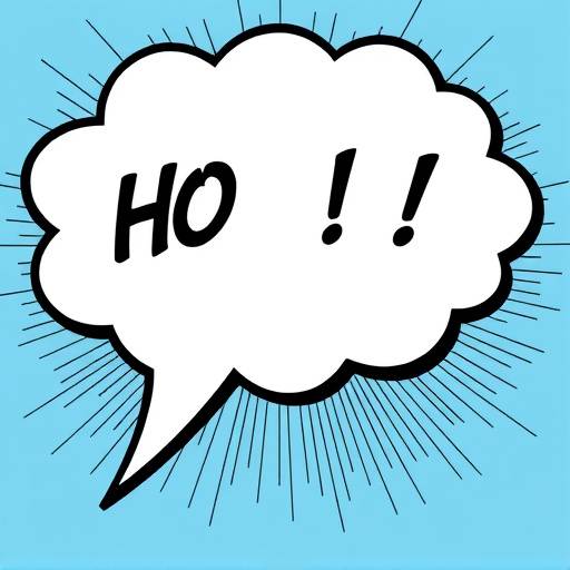 Example of a speech bubble with expressive lettering