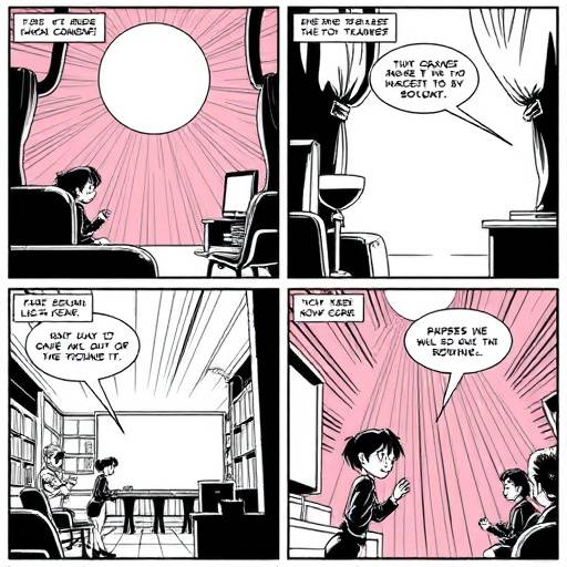 Example of different panel layouts in a comic strip