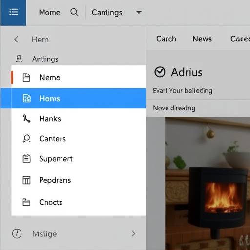 Screenshot showing a keyboard user navigating through a menu using the tab key, with a highlighted focus state on one of the menu items.
